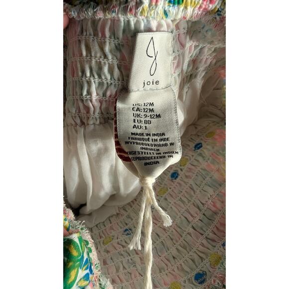 J By Joie Girls Ditsy Floral Smocked Sundress Sz 12 Months Tiered Dress NWT - Picture 5 of 5